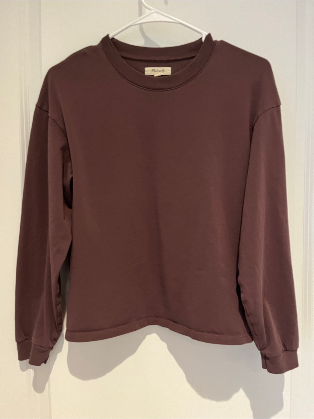 Madewell Long Sleeve Crewneck Tee - Mauve Brown